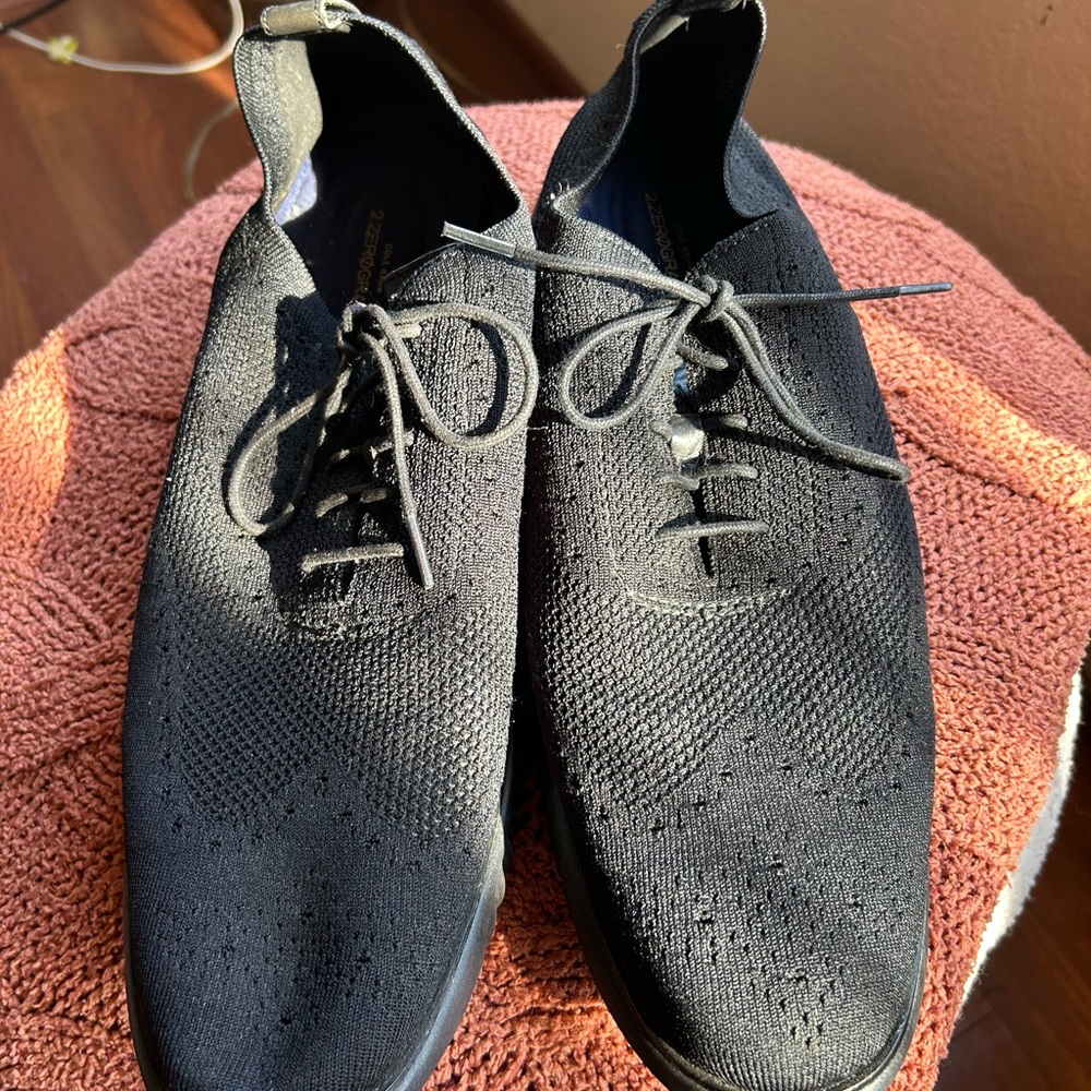 Cole Haan Black Knit and Patent Leather Oxfords Size 15 - Picture 9 of 10